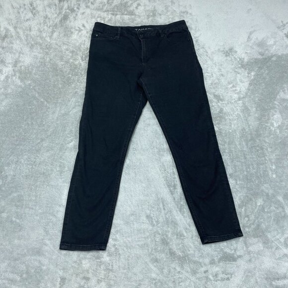 Tahari Womens Black Skinny Stretch Jeans Size 14/32 Mid-Rise a0496 - Picture 1 of 11